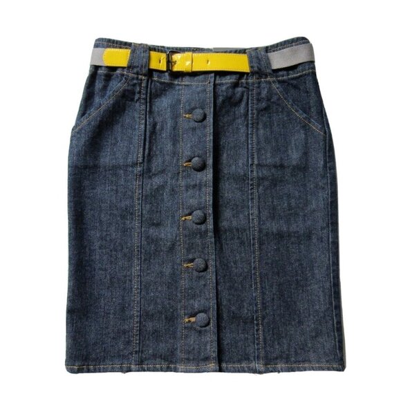 NWT Proenza Schouler for Target Button Front Stretch Denim Pencil Jean Skirt 1 - Picture 1 of 6